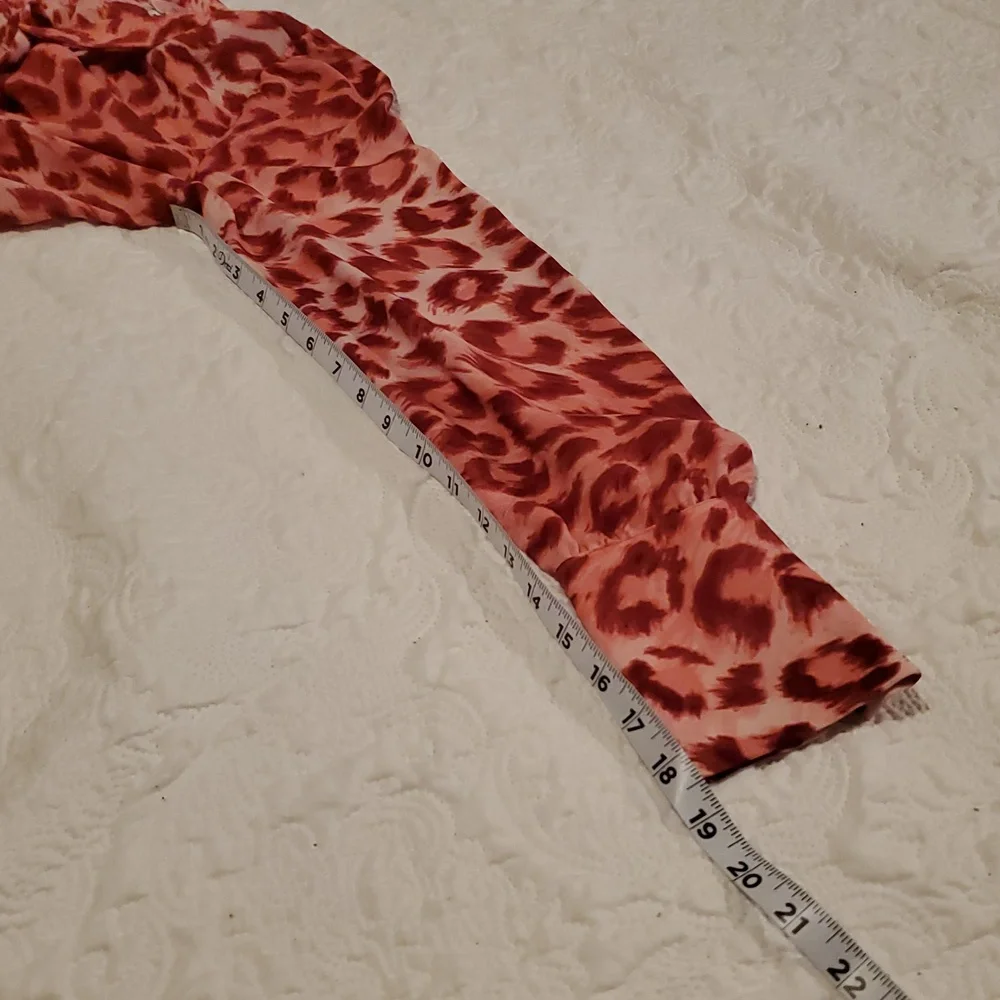 Kate Spade Panthera Red Animal Print Long Sleeve Dress